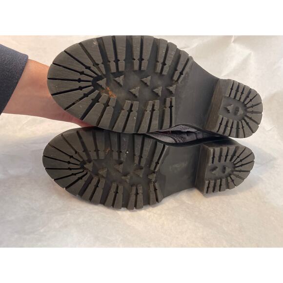 Madden Girl Velvet Gray Combat Boot Size Zip Lace Up Size 9.5 Prex RREXO1J1 - Picture 4 of 6